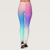 Minimal Abstrakt Art Lila Pink Blau Leggings (Rückseite)
