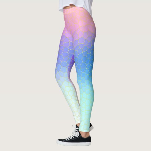Minimal Abstrakt Art Lila Pink Blau Leggings (Links)