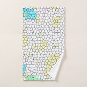 Minimal Abstrakt Art Pale Pastell Cells Badhandtuch Set (Handtuch)