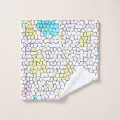 Minimal Abstrakt Art Pale Pastell Cells Badhandtuch Set (Waschlappen)