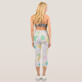 Minimal Abstrakt Art Pale Pastell Cells Capri Leggings (Rückseite)