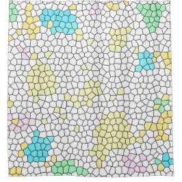 Minimal Abstrakt Art Pale Pastell Cells Duschvorhang