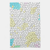 Minimal Abstrakt Art Pale Pastell Cells Geschirrtuch (Vertikal)