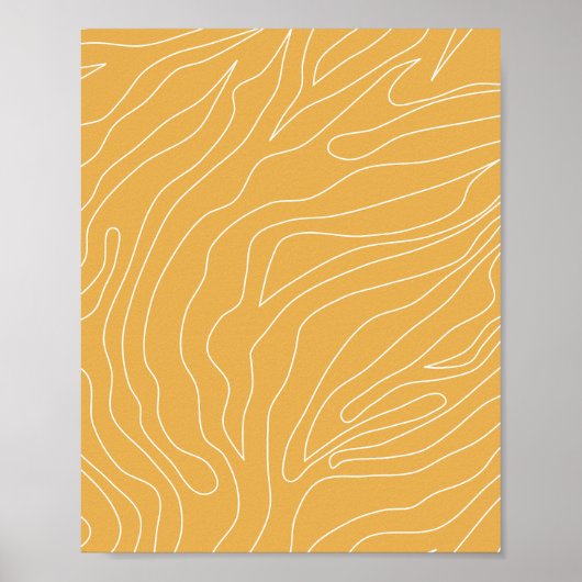 Minimal Abstrakt gelb Poster (Vorne)