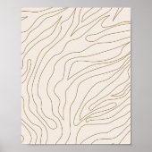 Minimal Abstrakte Creme weiß und Gold Poster (Vorne)