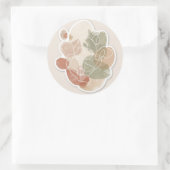 Minimal Abstrakte Prägung Runder Aufkleber (Tasche)