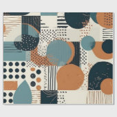 Minimal Abstraktes Nahtloses Muster - Geometrisch  Geschenkpapier (Flach)