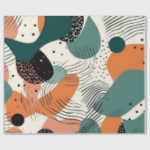 Minimal Abstraktes Nahtloses Muster - Geometrisch Geschenkpapier (Flach)