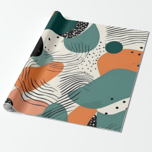 Minimal Abstraktes Nahtloses Muster - Geometrisch Geschenkpapier