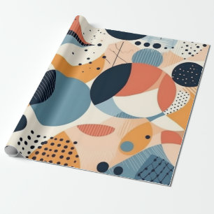 Minimal Abstraktes Nahtloses Muster - Geometrisch  Geschenkpapier