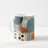 Minimal Abstraktes Nahtloses Muster - Geometrisch Kaffeetasse (Vorderseite Links)