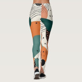 Minimal Abstraktes Nahtloses Muster - Geometrisch Leggings (Rückseite)