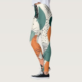 Minimal Abstraktes Nahtloses Muster - Geometrisch Leggings (Links)