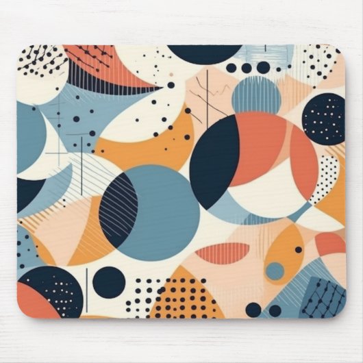 Minimal Abstraktes Nahtloses Muster - Geometrisch Mousepad (Vorne)