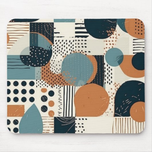 Minimal Abstraktes Nahtloses Muster - Geometrisch  Mousepad (Vorne)