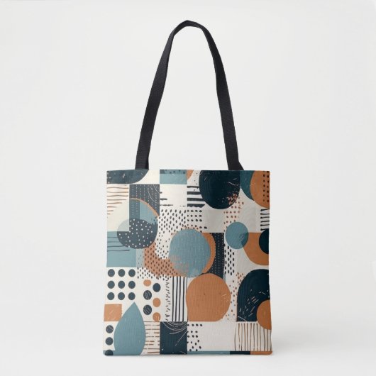 Minimal Abstraktes Nahtloses Muster - Geometrisch  Tasche (Vorderseite)