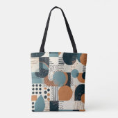 Minimal Abstraktes Nahtloses Muster - Geometrisch  Tasche (Rückseite)