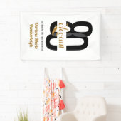 Minimal Achtzig & elegant Black Gold 80. Geburtsta Banner (Insitu)