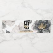 Minimal Achtzig & elegant Black Gold 80. Geburtsta Wasserflaschenetikett (Einzelnes Label)