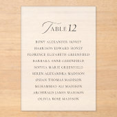 Minimal Acrylic Table Seating Sign Acryleinladungen (Vorderseite)