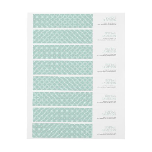 MINIMAL ADDRESS einfache moderne Art Pfefferminze (Bogen)