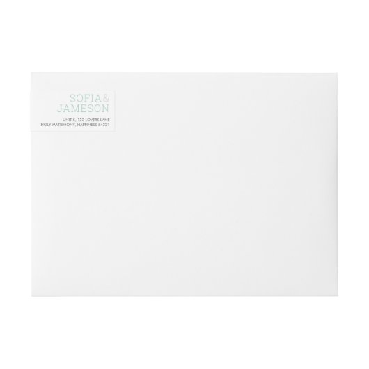 MINIMAL ADDRESS einfache moderne Art Pfefferminze (Vorderseite)