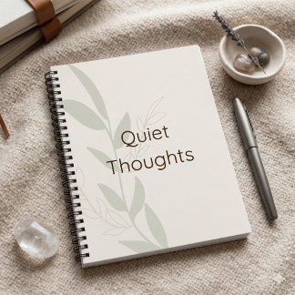 Minimal Aesthetic Notebook Quiet Thoughts Journal Notizblock