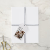 Minimal All Is Calm All Is Bright Christmas Photo Geschenkanhänger (Mit Garn)