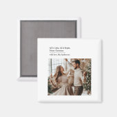 Minimal All Is Calm All Is Bright Christmas Photo Magnet (Vorderseite/Rückseite)