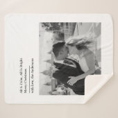 Minimal All Is Calm All Is Bright Christmas Photo Sherpadecke (Vorderseite (Horizontal))