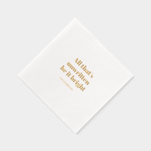 Minimal All That’s Unwritten Be It Bright Servietten Mit Folie (Rechts)