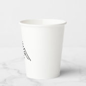 Minimal Alpine Mountain Line Art Paper Cup Pappbecher (Links)