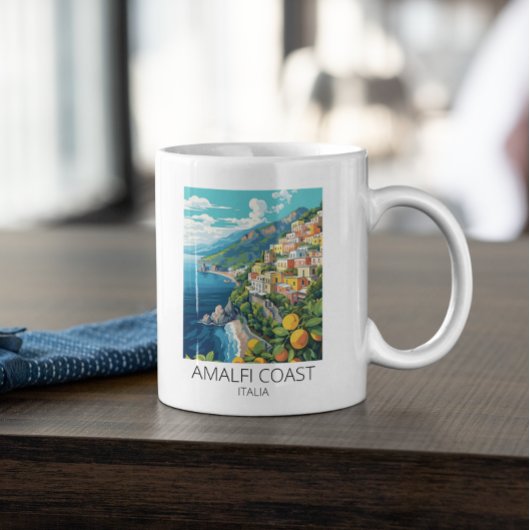 Minimal Amalfi Coast Italy Vintage Travel Kaffeetasse