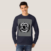 Minimal Anarchy Symbol – Black & White Circle-A Lo T-Shirt (Vorne ganz)