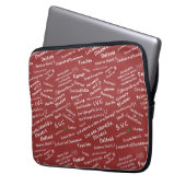 Minimal Anatomical Doodle Pattern Medical Laptop  Laptopschutzhülle (Vorderseite Links)