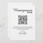 Minimal and Chic | Black and White QR Code Wedding Einladung (Vorne/Hinten)