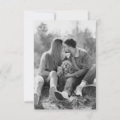 Minimal and Chic | Black and White Wedding RSVP Karte (Rückseite)