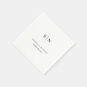 Minimal and Chic | Black and White Wedding Serviette (Ecke)