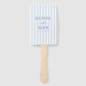 Minimal and Chic Blue French Personalized Wedding  Fächer (Vorderseite)