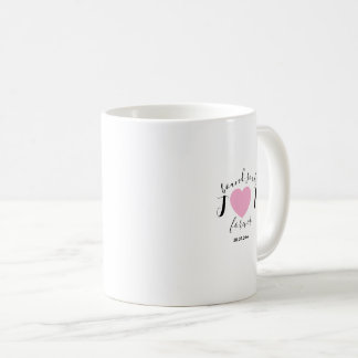 Minimal and chic couples initials wedding  kaffeetasse