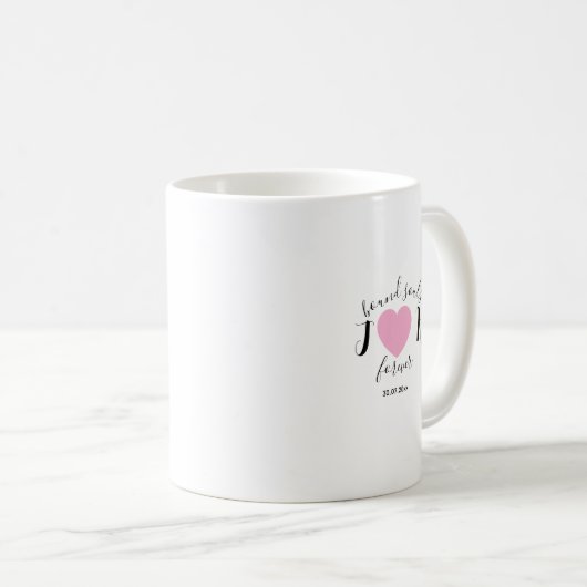 Minimal and chic couples initials wedding  kaffeetasse (VorderseiteRechts)