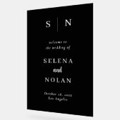 Minimal and Chic | Dark Black Wedding Seating Char Acrylschild (Winkel)