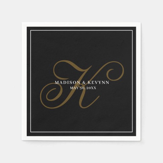 Minimal and Chic  | Wedding Napkins Serviette (Vorderseite)