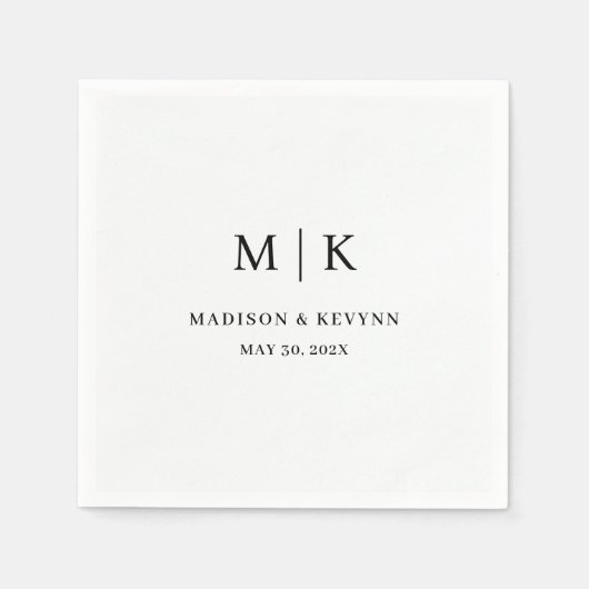 Minimal and Chic | Wedding Napkins Serviette (Vorderseite)