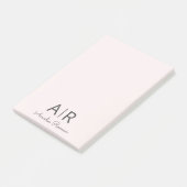 Minimal anfangs und Personalisiert Post-it Klebezettel (angewinkelt)