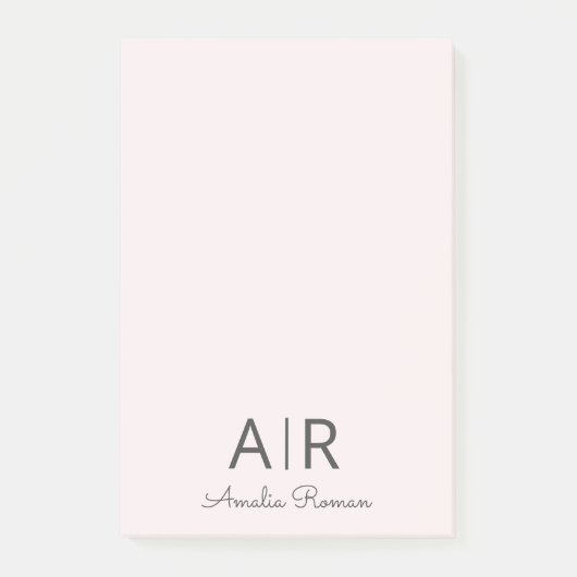 Minimal anfangs und Personalisiert Post-it Klebezettel (Vorderseite)