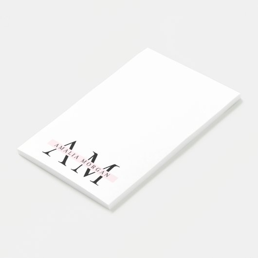 Minimal anfangs und Personalisiert Post-it Klebezettel (angewinkelt)