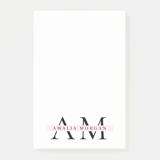 Minimal anfangs und Personalisiert Post-it Klebezettel (Vorderseite)