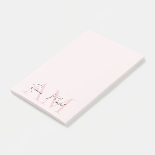 Minimal anfangs und Personalisiert Post-it Klebezettel (angewinkelt)