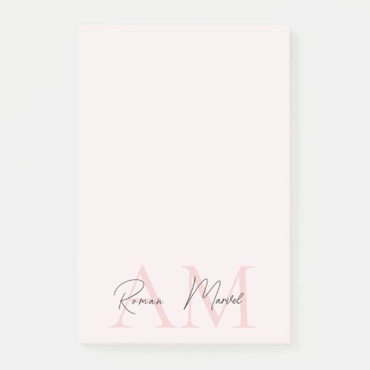 Minimal anfangs und Personalisiert Post-it Klebezettel (Vorderseite)